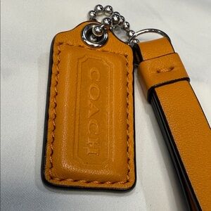 Coach Mustard Leather Keychain or hangtag